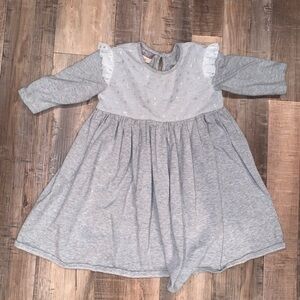 Pastourelle by Pippa and Julie Gray Mesh 1/2 Sleeve Star Print Girls Dress 3T